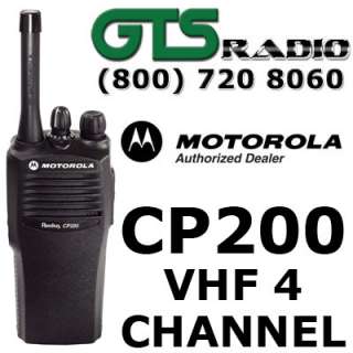 NEW MOTOROLA CP200 VHF 4 CHANNEL 5 WATT RADIO RADIUS  