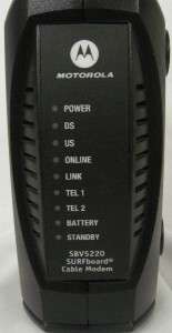 This is a Motorola SBV5200 SURFboard Cable Modem. This is in good 