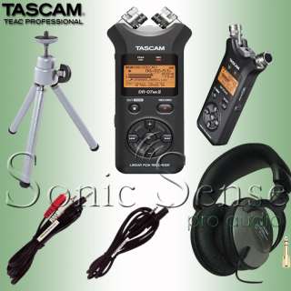 Tascam DR 07mkii DR 07 mk2 Portable Recorder Package Headphones Cables 