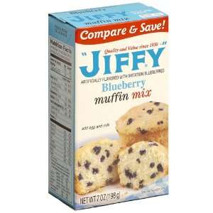 Jiffy Muffin Mix, Blueberry, 7 oz (Pack of 24)  Grocery 