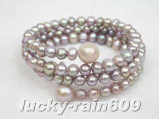 lavender freshwater pearls stretchy bracelet  