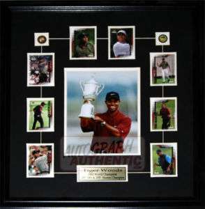 Tiger Woods Photo Card Set Museum Framed  