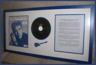ELVIS PRESLEY SIGNED SHEET MUSIC WITH RECORD DISPLAY  