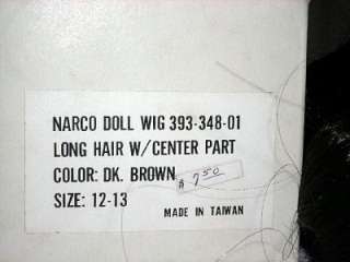 Narco Doll Wig~Sz.12 13~Various Styles & Colors~NEW  