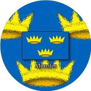  58mm Round Badge Style Fridge Magnet Munster Flag