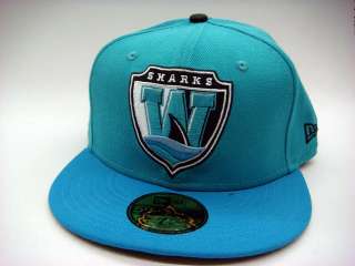   Teal Blue White Black Authentic AHL 59Fifty New Era Fitted Cap  