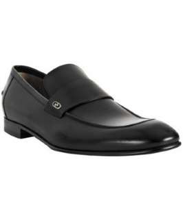 Gucci black leather double G loafers   