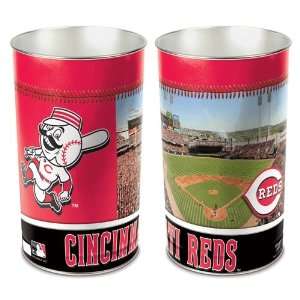   Cincinnati Reds Waste Paper Trash Can   MLB Trash Cans
