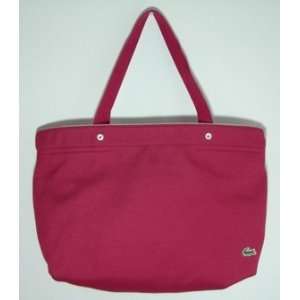  Lacoste Pique Shopper Tote Bag (Raspberry)   Brand New 