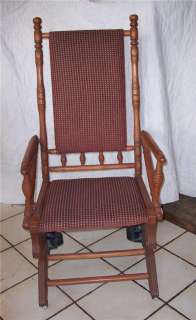 Oak Eastlake Rug Rocker Rocking Chair  
