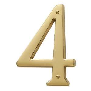   General Hardware Unlacquered Brass Address Numbers Ho Patio, Lawn