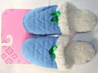 Charter Club Quilted Heart Slippers Blue New $22 Sz L 039161794800 