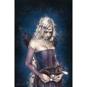 Victoria Frances Angel Wings Gothic Fantasy Cat Poster 24 