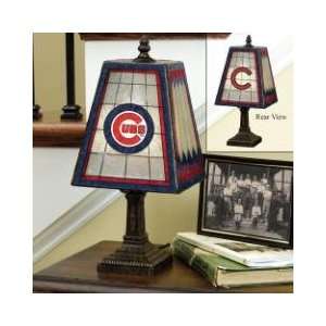 CHICAGO CUBS Team Logo Hand Painted ART GLASS TABLE LAMP 