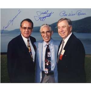  Autographed Phil Rizzuto, Luis Aparicio and Pee Wee Reese 