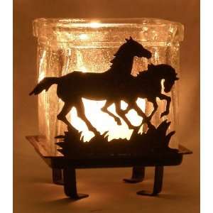  Glass Horses Candle Holder