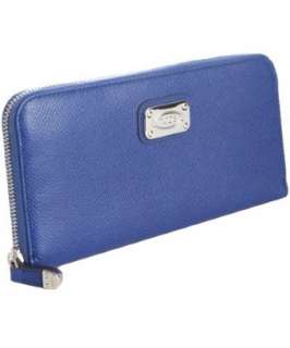   #317979201 myrtle blue leather zip Mini D zip continental wallet