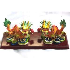  Double Dragon Colorful Figurine 