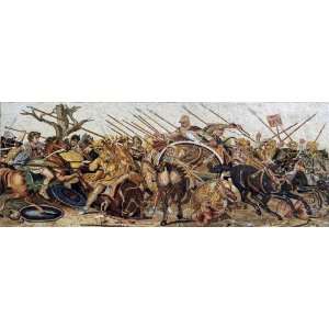   Battle of Issus Marble Mosaic Stone Art Tile