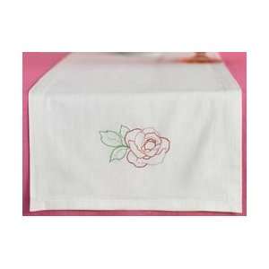 Martha Stewart Table Runner Stamped Embroidery Kit Flowers