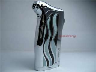 JOBON Twist Stripe Dual Flame Cigarette Pipe Flame Lighter With Punch 