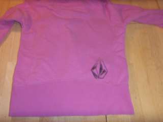 Juniors VOLCOM Stone Skate Pink Purple ZIP UP HOODIE Sweatshirt SMALL 