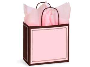 PINK & CHOCOLATE BROWN Gift bags / shopping bags (50 junior 8x5x8 