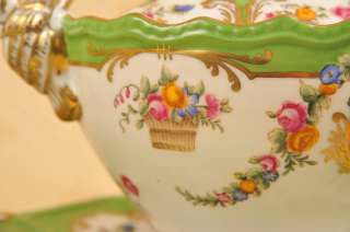 Pair Sevres French Porcelain Tureens Dishes Planters  