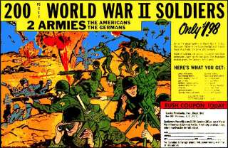 TOY SOLDIER ARMY WW2 MARX PLAYSET WAR COMIC AD T SHIRT  