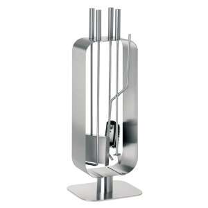  5 Piece Stainless Steel Fireplace Set