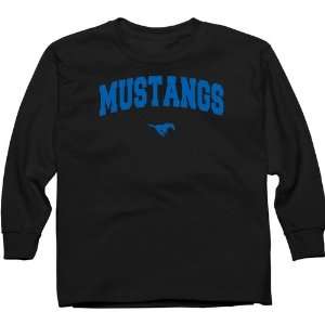    SMU Mustangs Youth Black Logo Arch T shirt 