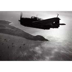  Tbm Over Iwo Jima   Mount Suribachi by National Archive 