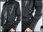 KERA Gothic PUNK Rock pin+zip+side strap Shirt KERA