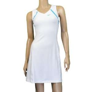 Nike Womens Dri Fit Border Tennis Dress White Size M  