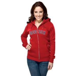  Boston Red Sox Womens Nike Red Classic Full Zip Hooded 