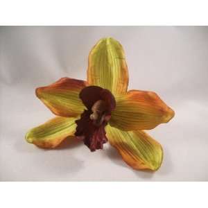  Green and Yellow Cymbidium Orchid Hair Clip  20% OFF, Limited. Beauty