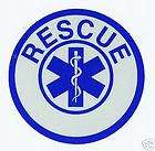 EMS RESCUE STAR OF LIFE REFLECTIVE VINYL RESCUE DECAL