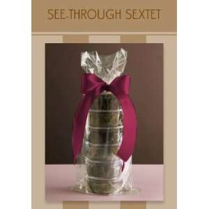   See Through Sextet 6 Brownies in a Cello Bag tied with a Satin Ribbon