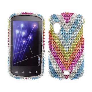 For Samsung Stratosphere i405 Diamond Bling Case Cover  Colorful V 41 
