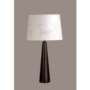   Light Table Lamp, Brown Wood, Paper Shade, B9227