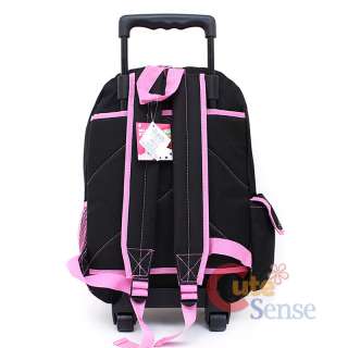   Hello Kitty Rolling Backpack Large School Roller Bag  Love Teddy Bear