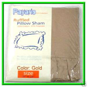 New 2 Standard Size Ruffled Pillow Shams Various Colors  