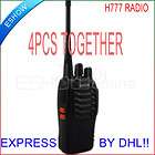 4PCS H777 Radio Walkie Talkie UHF 5W 16CH 2 Way DHL Express Ship to US 