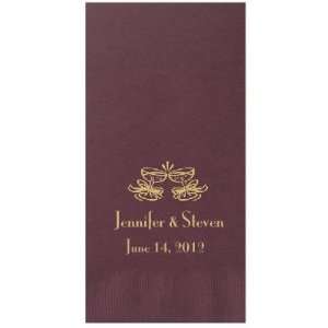  Personalized Guest Towel Napkins   Cranberry (100 Napkins 