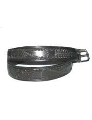 Western Leather Belt Braided in Scorpion Design and Tooled with 