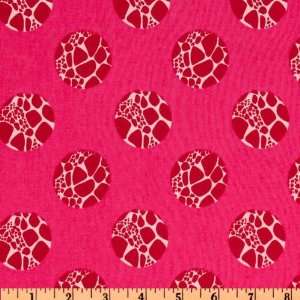  44 Wide Safari Party Giraffe Spots Pink Fabric By The 