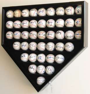 43 Baseball Display Case Cabinet Holder Wall Rack Box  