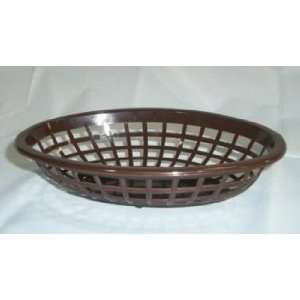  Tablecraft 8 Oval Brown Plastic Basket