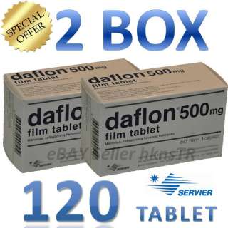 BOX DAFLON 500 mg 120 TABLET Hemorrhoids Pain Relief  