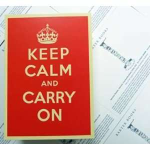  Pack of 100 Postcards (with border) Keep Calm and Carry 